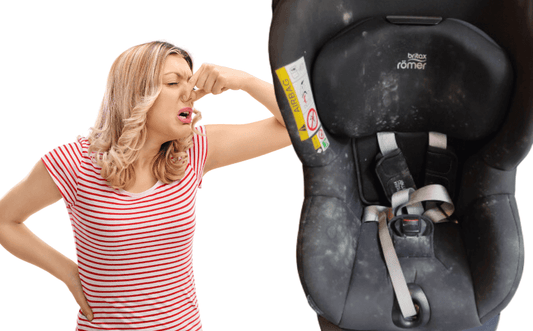 ¿Por qué huele tan mal la silla de coche de mi bebe?